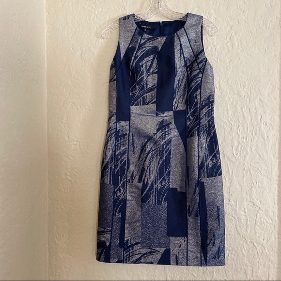Lafayette 148 New York Delia Prism Jacquard Sheath Dress Abstract Print Size 2 - Picture 6 of 9